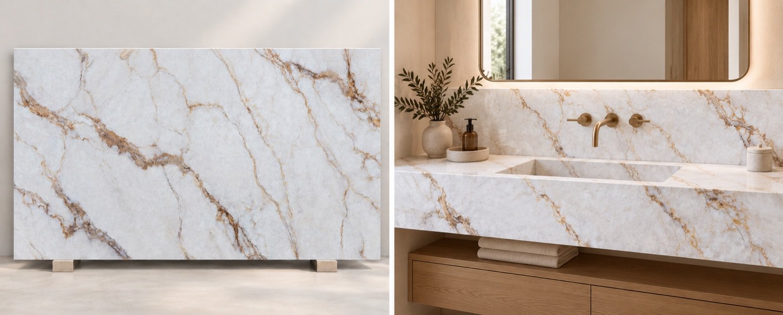 Calcatta Rosa Quartz quartz slab