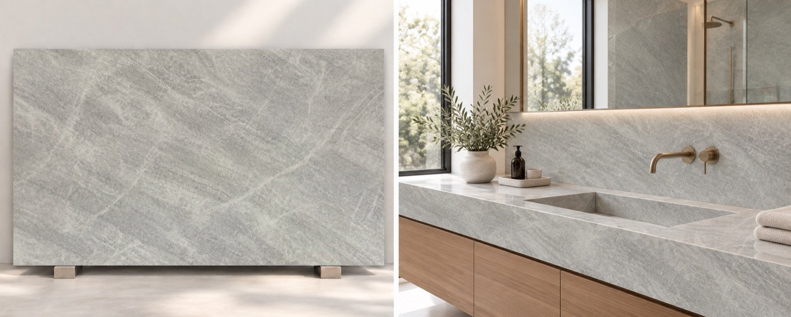 Perla Taj Quartz quartz slab, 3 CM