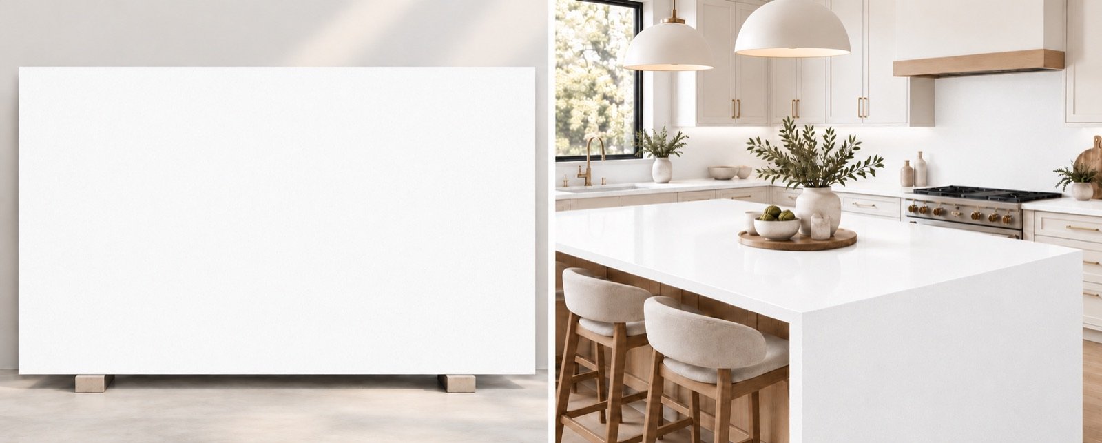 Pure White Quartz quartz slab
